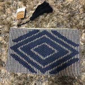 Embroidered Zipper Bag